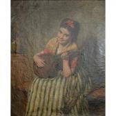 ROBERTS Edwin Thomas Lady With A Mandolin ROBERTS Edwin Thomas Lady With A Mandolin