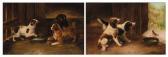 ROBERTS F Spaniels In Spring And Spaniels At Dinner ROBERTS F Spaniels In Spring And Spaniels At Dinner