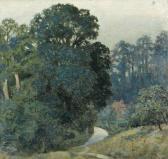 ROBERTSON Walford Graham A Wooded Roadway With Cottage ROBERTSON Walford Graham A Wooded Roadway With Cottage
