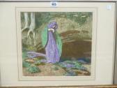 ROBERTSON Walford Graham Dead Dreams; A Lady In Violet And Green Beside A Cavernous Void ROBERTSON Walford Graham Dead Dreams; A Lady In Violet And Green Beside A Cavernous Void
