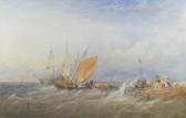 ROBINS Thomas Sewell Approaching The Landing Stage In Squally Weather ROBINS Thomas Sewell Approaching The Landing Stage In Squally Weather