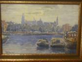 ROCHAT TELL Rouen, La Cathédrale, Vue De La Seine ROCHAT TELL Rouen, La Cathédrale, Vue De La Seine