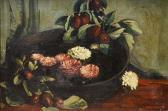 ROCKINGHAM Still Life - An Upturned Bowl With Fruit And Flowers ROCKINGHAM Still Life - An Upturned Bowl With Fruit And Flowers
