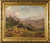 RODA Leonardo ''paesaggio Montano Con Baite E Greggi''. RODA Leonardo ''paesaggio Montano Con Baite E Greggi''.
