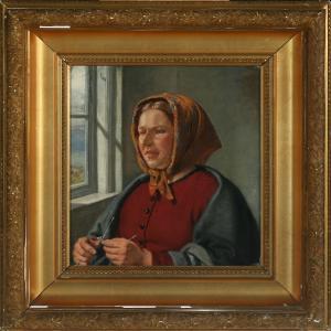  - roed_jorgen-portrait_of_a_young_womanknitting_wit~OM012300~10127_20100503_100000436_723