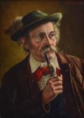 ROESSLER Georg Bavarian Gentleman Smoking A Pipe ROESSLER Georg Bavarian Gentleman Smoking A Pipe
