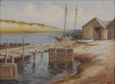 ROGERS Wendell M. Boat At A Pier, Likely The Oyster River, Chatham ROGERS Wendell M. Boat At A Pier, Likely The Oyster River, Chatham