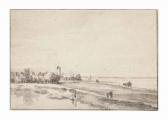 ROGHMAN Roeland View Of A Town By A River With A Windmill ROGHMAN Roeland View Of A Town By A River With A Windmill