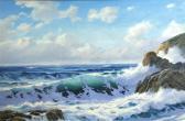 ROHRER George A Waves Crashing On A Rocky Coast ROHRER George A Waves Crashing On A Rocky Coast