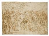 ROMAN SCHOOL Coriolanus Greets His Wife Volumnia And His Mother Veturia In The Camp Of The Volsci ROMAN SCHOOL Coriolanus Greets His Wife Volumnia And His Mother Veturia In The Camp Of The Volsci
