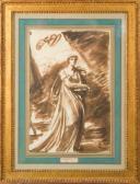 ROMNEY George Figure Féminine Drapée Portant Une Urne Ou Un Objet, Lady Hamilton Étant Le Modèle Présumé ROMNEY George Figure Féminine Drapée Portant Une Urne Ou Un Objet, Lady Hamilton Étant Le Modèle Présumé