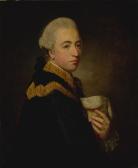 ROMNEY George Portrait Of A Man Holding A Mask ROMNEY George Portrait Of A Man Holding A Mask