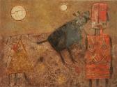 ROMULO Teodulo Untitled (figure With Dog) ROMULO Teodulo Untitled (figure With Dog)