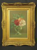 RONDAS Willi Still Life Study Glass Vase Of Flowers RONDAS Willi Still Life Study Glass Vase Of Flowers