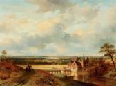 ROOSENBOOM Nicolaas Johannes A Panoramic Landscape With A Castle By A River ROOSENBOOM Nicolaas Johannes A Panoramic Landscape With A Castle By A River