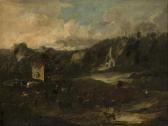 ROSA de Gaetano Paesaggio Con Pastori E Armenti Presso Un Fontanile ROSA de Gaetano Paesaggio Con Pastori E Armenti Presso Un Fontanile