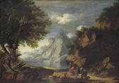 ROSA Salvator Landschaft Mit Fischern Und Wanderern ROSA Salvator Landschaft Mit Fischern Und Wanderern
