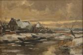 ROSEMEIER Alexander Coenraad Wintry Landscape With Fisherman ROSEMEIER Alexander Coenraad Wintry Landscape With Fisherman
