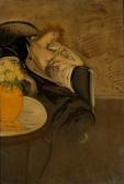 ROSEN Ernest T. A Semi-clad Lady Reclining In A Chair ROSEN Ernest T. A Semi-clad Lady Reclining In A Chair
