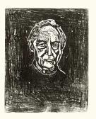 ROSENHAUER Theodor Selbstbildnis Th. Rosenhauer Handabzug ROSENHAUER Theodor Selbstbildnis Th. Rosenhauer Handabzug