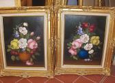 ROSINI R. Still Life Of Flowers, A Pair ROSINI R. Still Life Of Flowers, A Pair