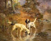 ROSSEAU Percival Leonard Two Setters In A Cooling Stream On The Grounds Of Overhills, Fayetteville, North Carolina ROSSEAU Percival Leonard Two Setters In A Cooling Stream On The Grounds Of Overhills, Fayetteville, North Carolina
