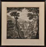 ROSSINI Luigi Tivoli Veduto A Levante Nel Bosco Sacro Di Tiburno..., Roma ROSSINI Luigi Tivoli Veduto A Levante Nel Bosco Sacro Di Tiburno..., Roma