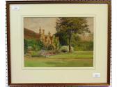 ROSSITER Walter Elizabethan House In A Garden Landscape ROSSITER Walter Elizabethan House In A Garden Landscape