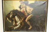 ROUBINET J Oosterse Mythologische Scène Van Vier Figuren Te Paard ROUBINET J Oosterse Mythologische Scène Van Vier Figuren Te Paard
