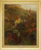 ROUSSEAU Helen Hoffman Butterfly And Wild Flowers ROUSSEAU Helen Hoffman Butterfly And Wild Flowers