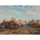 ROUSSEAU Henri Emilien Baignade Dans L'oued À L'aube ROUSSEAU Henri Emilien Baignade Dans L'oued À L'aube