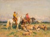 ROUSSEAU Henri Emilien Gardians Et Bergers De Camargue ROUSSEAU Henri Emilien Gardians Et Bergers De Camargue