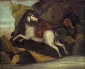 ROUSSEAU Henri, le Douanier Cheval Attaque Par Deux Tigres ROUSSEAU Henri, le Douanier Cheval Attaque Par Deux Tigres