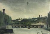 ROUSSEAU Henri, le Douanier Esquisse Pour Vue Du Pont De Sèvres ROUSSEAU Henri, le Douanier Esquisse Pour Vue Du Pont De Sèvres