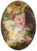 ROUSSEAU Léon Bouquet De Fleurs Et Nature Morte Aux Fruits Et Au Perdreau Gris ROUSSEAU Léon Bouquet De Fleurs Et Nature Morte Aux Fruits Et Au Perdreau Gris
