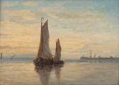 ROUSSEL Charles Emmanuel Coucher De Soleil Sur L'estuaire ROUSSEL Charles Emmanuel Coucher De Soleil Sur L'estuaire
