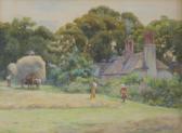 ROWE Ernest Arthur Haymaking Near Allerford, Somersetshire ROWE Ernest Arthur Haymaking Near Allerford, Somersetshire