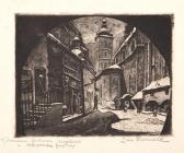 RUBCZAK Jan Widok Na Kościółmariacki I Kościół Św. Barbary W Krakowie RUBCZAK Jan Widok Na Kościółmariacki I Kościół Św. Barbary W Krakowie