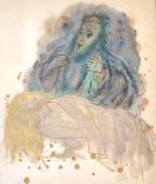 RUBIN Reuven Biblical Scene RUBIN Reuven Biblical Scene
