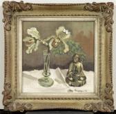 RUEGSEGGER NELLY Still Life With Buddha And Orchids RUEGSEGGER NELLY Still Life With Buddha And Orchids