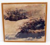 RUEY Wang Tzong, Taiwanese, Rural Scene With Figure RUEY Wang Tzong, Taiwanese, Rural Scene With Figure
