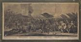 RUGENDAS Philipp Battle Scene On Three Joined Sheets RUGENDAS Philipp Battle Scene On Three Joined Sheets