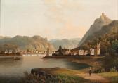 RUHEBELEN L. Rheinlandschaft Mit Burgruine RUHEBELEN L. Rheinlandschaft Mit Burgruine
