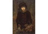 RUSHTON Alfred Josiah Girl And Basket RUSHTON Alfred Josiah Girl And Basket