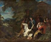 RYSBRACK Pieter Andreas Le Retour De La Chasse Et Personnages Au Pied D'une Statue RYSBRACK Pieter Andreas Le Retour De La Chasse Et Personnages Au Pied D'une Statue