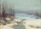 S FAGG Kenneth River Through A Nocturnal Winter Landscape S FAGG Kenneth River Through A Nocturnal Winter Landscape