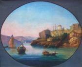 SAABYE Carl Anton Am Bosporus - Boote Mit Personen Vor Konstantinopel SAABYE Carl Anton Am Bosporus - Boote Mit Personen Vor Konstantinopel