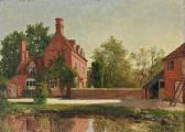 SAAL Georg-Eduard Otto England.blick Auf Malerisches Herrenhaus Im Sonnigen Licht SAAL Georg-Eduard Otto England.blick Auf Malerisches Herrenhaus Im Sonnigen Licht