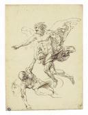 SABATELLI Luigi I Time Overcoming An Allegorical Figure, Perhaps Ignorance SABATELLI Luigi I Time Overcoming An Allegorical Figure, Perhaps Ignorance
