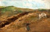 SABBIDES Symeon Landscape With A Woman And Child SABBIDES Symeon Landscape With A Woman And Child